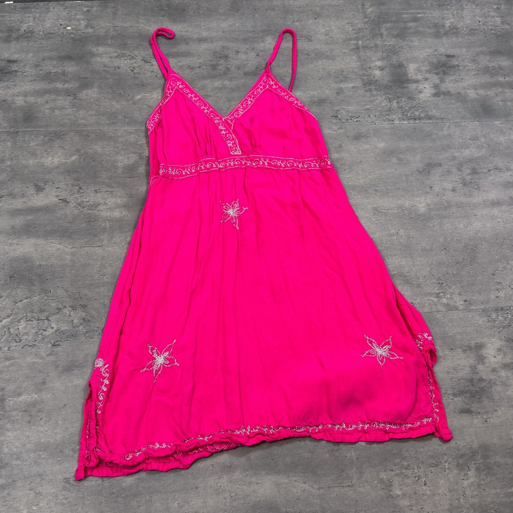 Vintage VTG 1990's 90's Flosse Tale  Lace Pink Dress